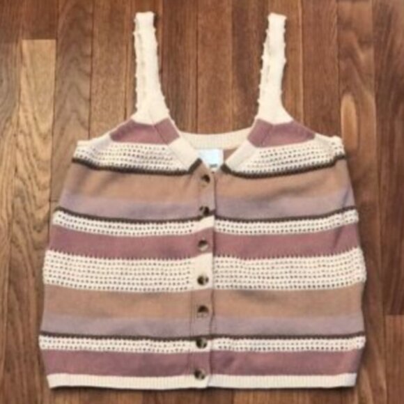 Brand New Women's Heartloom Striped Knit Tank Top - Picture 12 of 14